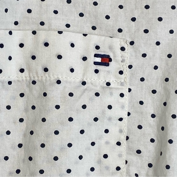 Hilfiger Button Down, Relax Fit, Collard w/Pocket, Roll Up Sleeves, Sz Large - Picture 2 of 13